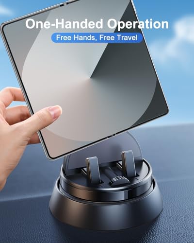 Transform Your Commute with the Premium 360-Degree Rotating Car Phone Holder – Perfectly Compatible with Samsung Galaxy Z Fold Series, i Phone 17/16/15 Pro Max, Plus, Mini, and Google Pixel 9 Pro Fold – Exceptional Stability, Effortless Installation for Hands-Free Navigation and Safety on the Road