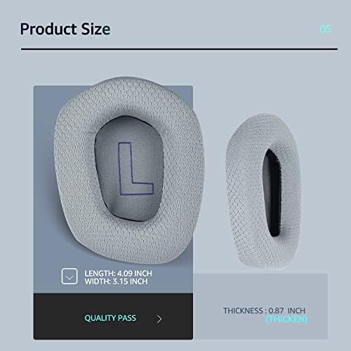 Upgrade Your Gaming with Premium Soft Mesh Ear Pads for Logitech G733 & G335 – Noise-Isolating Foam Enhances Comfort and Sound Quality (Black)