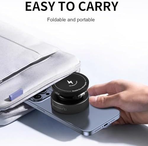 Revolutionary 15 W Magnetic Wireless Charging Phone Holder with Vacuum Suction Cup – 360° Adjustable and Foldable Car Mount for i Phone 12-16 Pro Max & Most Smartphones | Versatile Mag Safe Accessory for Cars, Gyms, Mirrors, and Showers – Unmatched Stability, Fast Charging, and Hands-Free Convenience