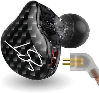 KZ ZST High-Fidelity In-Ear Monitors – Advanced Hybrid Driver Technology with Dynamic & Balanced Armature for Exceptional Sound Precision – Comfortable Ergonomic Fit with Colorful Detachable Cable for Gamers & Audiophiles – Versatile Compatibility with All Devices for Unmatched Audio Experience