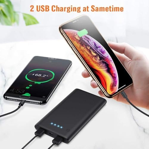 Ultra-Slim 20,000 m Ah Power Bank Duo – Fast Charging Portable Charger with Dual USB Outputs for i Phone 16/15/14/13/12/X and Samsung S24/S23 – Lightweight External Battery Pack for On-the-Go Power Solutions