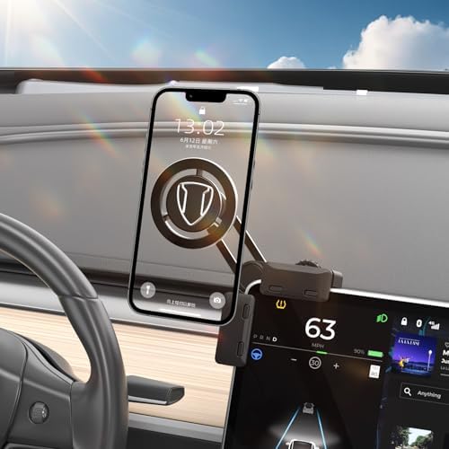 Experience Unmatched Convenience with the Topfit Tesla Wireless Charging Phone Mount – Magnetic Holder for Model Y (Juniper) & Model 3 (Highland), Perfectly Engineered for Seamless Smartphone Access and Rapid Charging. Elevate Your Drive with Effortless Installation and a Sleek Design That Complements Your Tesla’s Aesthetic While Ensuring a Secure Grip on Your Device. Enjoy Hands-Free Navigation and Calls, Enhanced Safety, and Eliminate Cord Clutter with this Durable, High-Quality Accessory. Ideal for Tech-Savvy Tesla Owners Seeking Functionality and Style in One Innovative Solution.