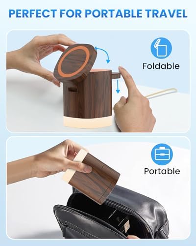 Travel-Ready Joy Geek 3-in-1 Wireless Charging Station – Fast Mag-Safe Charger for i Phone 16-12 Series, Apple Watch Series 10-2, and Air Pods Pro – Ultimate Compatibility and Speed for On-the-Go Lifestyle