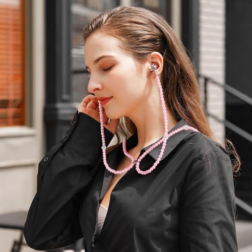 Stylish Pink In-Ear Headphones with Mic – Fashionable Wired Earbuds for Girls and Women – Comfortable Sports Earphones with Remote Control for Seamless Connectivity and Enhanced Audio Experience