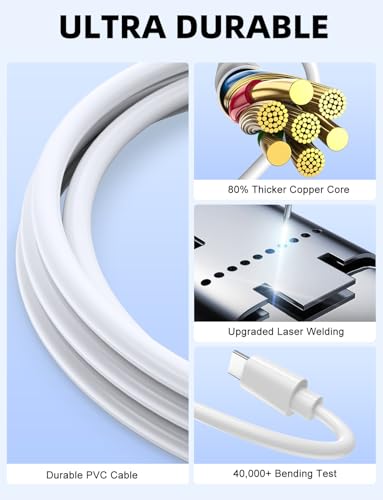 Advanced 3-in-2 Multi Charging Cable for Apple Watch & Galaxy S23 – Premium Fast USB C/A Charger, 4-Foot Length, Perfect for Ultra/Series 10-2, Ultimate Convenience for Tech-Savvy Professionals and Travelers