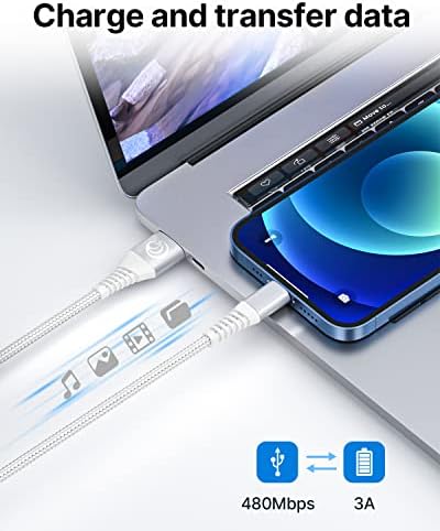 Aioneus 10 ft i Phone Charger 2 Pack – Apple Certified Lightning Cable with Fast Charging, Extra Long Nylon Braided Cord in Stylish Pink for i Phone 13, 12, 11, XS, XR, 10, 8, 7, 6 Plus – Unmatched Durability and Flexibility