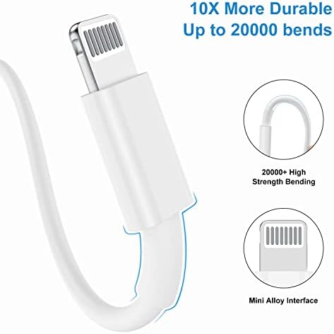 Upgrade Your Charging Game with 3-Pack 10 Ft MFi Certified i Phone Charger Cables – High-Speed USB to Lightning Power Cords for i Phone 14, 13, 12, 11 Pro Max, Mini & More – Durable, Flexible & Stylish Blue Design for Ultimate Convenience and Longevity