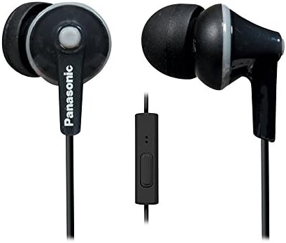 Panasonic Ergo Fit Wired Earbuds with Microphone – Superior Sound Quality with Ergonomic Comfort, Universal 3.5 mm Jack Earphones for Phones and Laptops in Stylish Metallic Purple – Custom-Fit Earpieces (S/M/L) for Optimal Audio Experience and Hands-Free Calls – RP-TCM125-VA