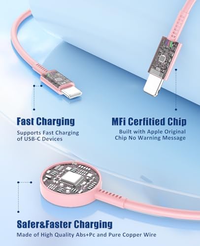 Ultimate 3-in-1 Fast Charging Cable for Apple Devices – 20 W USB-C Charger with 6 FT Length for Seamless Compatibility with Apple Watch Ultra2/SE/10/9/8/7/6/5/4/3 & i Phone 15/16 Pro Max/14/13/12/11 – Elegant White Design for Effortless Organization and Rapid Charging Efficiency