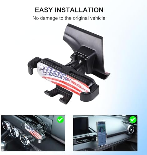 Mazda MX-5 ND 2016-2024 Air Vent Phone Holder Mount – Universal Smartphone Car Mount for Hands-Free Navigation and Communication, Quick Install, 360-Degree Adjustable Viewing Angle, Essential Driving Accessory for Enhanced Safety and Convenience