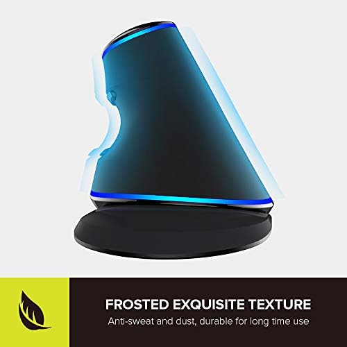 De LUX RGB Wired Ergonomic Vertical Mouse for Large Hands – 4000 DPI Precision Tracking, 6 Customizable Buttons, and Detachable Wrist Rest for Ultimate Comfort and Carpal Tunnel Relief – Perfect for Prolonged Use and Gaming Performance