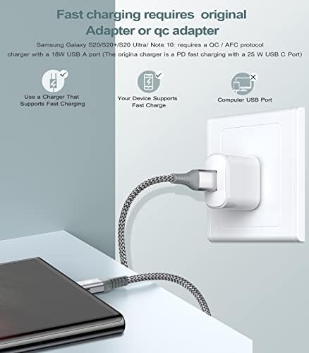 sweguard 3.1 A Fast Charging USB Type C Cable – 2 Pack 6.6 ft Nylon Braided Charger for Samsung Galaxy, LG, Moto, PS5 – Durable, Tangle-Free, High-Speed Data Sync – Ultimate Compatibility and Convenience in Pink