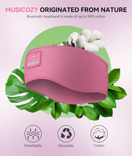 MUSICOZY Bluetooth 5.4 Sleep Headband Headphones – Ultimate Wireless Comfort for Sleep, Workouts, and Travel – The Perfect Gift for Active Lifestyles with Rapid Pairing and Sweatproof Design