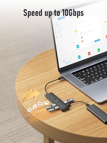 Elevate Your Productivity with the Lemorele 6-in-1 Dual Monitor Docking Station – Ultimate USB C Hub Adapter Featuring Dual 4 K HDMI, Lightning-Fast 5 Gbps USB 3.0 Ports, and 100 W Power Delivery for Laptops like Dell, Lenovo, HP, Mac Book, and Surface – Effortless Plug and Play Connectivity for a Streamlined Workspace Experience