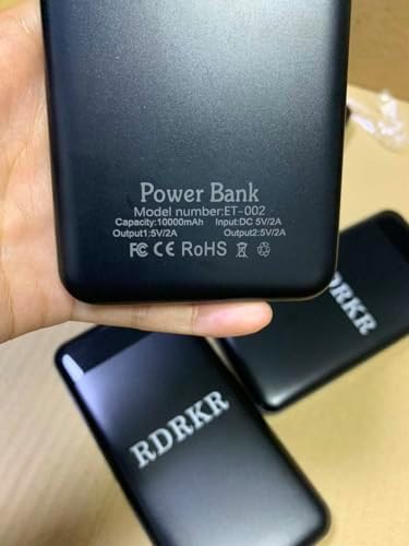 Ultra Slim 10000 m Ah Dual USB Fast Charging Power Bank for Android & i OS Devices – Compact, High-Capacity Portable Charger with Enhanced Compatibility for On-the-Go Power Solutions