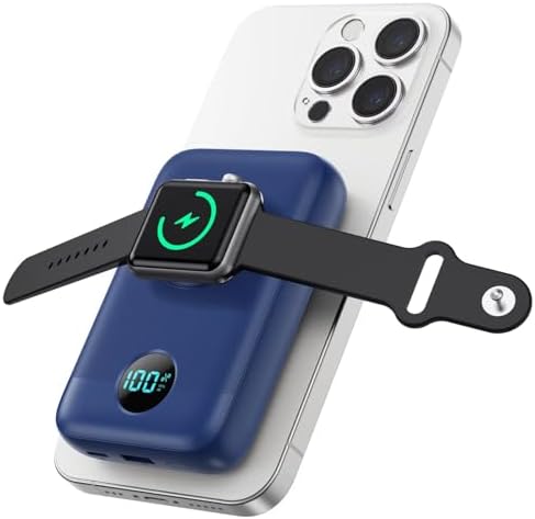 Revolutionary 4-in-1 Magnetic Power Bank – 10,800 m Ah Wireless Charger for i Phone 16/15/14/13/12 & Apple Watch – Compact & Lightweight Design with LCD Display – 25 W Ultra-Fast Charging for Up to 4 Devices – Seamless Compatibility with Mag Safe, Air Pods, and Android Devices – Enhanced Safety Features with Multi-Protection – Ideal for On-the-Go Power Management and Versatile Charging Solutions