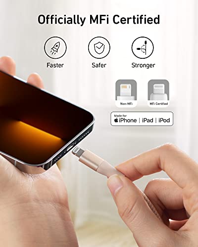 Anker 551 USB-A to Lightning Cable (3 ft) – Ultra-Fast Charging i Phone Charger, MFi Certified for i Phone 13/12/11/X/8 Series, Durable Nylon Build for Home and Car Use, Superior Compatibility and Reliability