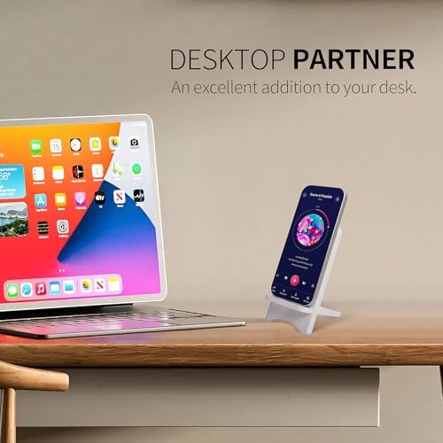 Versatile Solid Wood Phone Stand – Premium Desktop Holder for All Phone Types, Non-Slip Design with Sleek Black Finish, Ideal for Home & Office Use, Enhancing Productivity and Style
