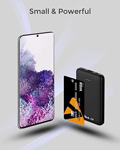 Vida IT 5000 m Ah Compact Portable Power Bank with Built-in USB-C Cable – Fast Charging External Battery for Samsung Galaxy S22, S21, S10, S7 Edge, Motorola, LG, and Google Pixel Smartphones – Ultimate Travel Charger for On-the-Go Connectivity