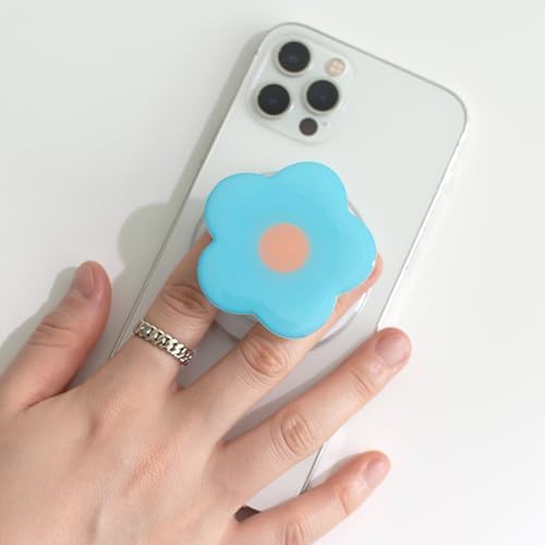 Vibrant Violet Daisy Mag Safe-Compatible Collapsible Phone Grip Stand – Stylish and Portable Mobile Accessory for Effortless Control and Enhanced Stability