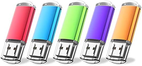 Wellsenn 32 GB USB Flash Drive Set – Vibrant Pack of 5 Portable Memory Sticks in Red, Blue, Green, Purple, and Orange – High-Speed Data Transfer for Effortless File Sharing and Storage Solutions – Ideal for Students and Professionals
