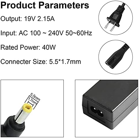 High-Performance Acer Laptop Charger & Power Supply – OEM-Compatible AC Adapter for Aspire One, V5 Series & More | 100% Guaranteed Quality & 30-Day Money Back | Rapid Charging with 19 V 2.15 A Output | Perfect Replacement for D270, D257, AOD257, and More | Reliable 24/7 Customer Support