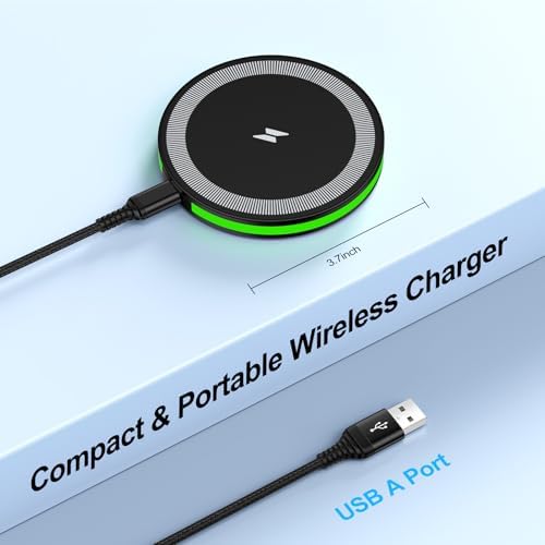 Samsung S22 Ultra Wireless Charging Stand – Fast 15 W Qi-Compatible Charger for Galaxy S25/S24/S23/S22, Google Pixel 9 Pro/8/7, i Phone 16/15/14 Series – Non-Slip Design with Smart LED Indicator and 4 FT USB-C Cable – Safe, Efficient, and Sleep-Friendly Charging Solution for All Qi-Enabled Devices