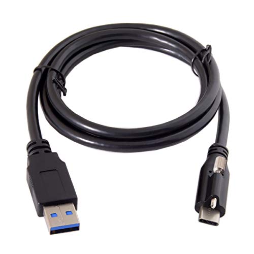 High-Speed 8 M USB 3.0 to USB C Locking Connector Data Cable for Industrial Cameras – Enhanced Signal Integrity with Repeater Chipset for Reliable Connectivity and Optimal Performance