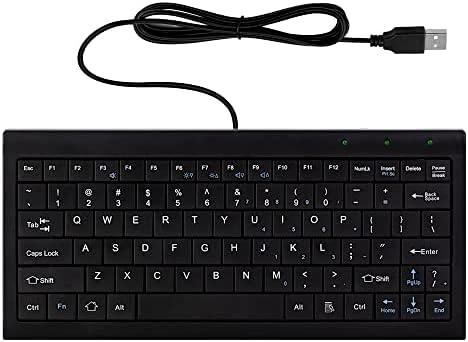 CUQI Portable Mini Keyboard – Compact 82 Scissor Keys for Effortless Typing on Android, Windows PCs, Laptops & Raspberry Pi – USB Wired Design for Enhanced Speed and Versatility