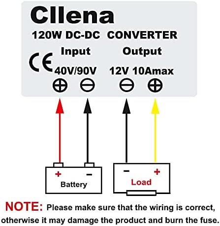 Cllena 40-90 V to 24 V Waterproof Voltage Regulator – High-Performance 10 A Buck Converter for Golf Carts and LED Lighting – Reliable Power Management for Outdoor Applications and Enhanced Device Longevity