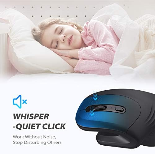 Revolutionize Your Computing with the i Clever TM209 G Ergonomic Wireless Mouse – Vertical Design for Maximum Comfort, 2.4 G Connectivity, and Customizable DPI Settings (800/1200/1600) for Enhanced Productivity on Laptops, PCs, and Desktops – Perfect for Work and Gaming