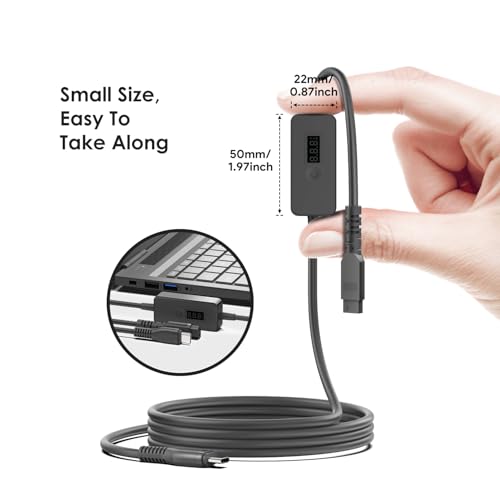 Universal 7 Ft USB-C to DC Adapter with 15 Versatile Connector Tips – Adjustable Voltage Output 5 V-28 V for Rapid Charging of Laptops, Mini PCs, Printers, and More – Compact Travel-Friendly Design for Enhanced Portability and Compatibility – Experience Optimal Power Delivery for Diverse Electronic Devices – Ideal for Quick Charging of HP, Dell, Lenovo, and Other Brands – Perfect Solution for Efficient Charging Needs at Home or On-the-Go – Extra Long Cable for Maximum Flexibility in Various Settings – Reliable Fast Charging Protocol Support for All Round Charging Ports – Elevate Your Charging Experience with This All-In-One Adapter Solution