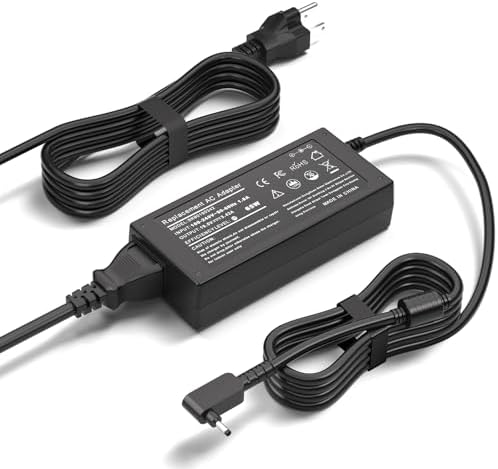 Acer Laptop Charger 65 W – Ultra-Fast Power Adapter for Aspire 5, Aspire 3, Swift & Spin Series – High Compatibility with Multiple Models & Devices – Lightweight, Durable Design for On-the-Go Charging – Effortless Connectivity with 3.0 x 1.1 mm Connector – Perfect Replacement for Acer Models A515, A314, A315, and More – Reliable AC Adapter for Optimal Performance and Speed, 100-240 V Input – Ideal for Home, Office, or Travel Use – Keep Your Acer Devices Powered and Ready!