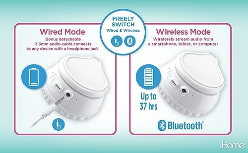 Premium Kids Wireless Headphones with Microphone – Comfortable Bluetooth Earphones for School, Travel, and Home Use (White) – Exceptional Sound Quality and Durability for Young Audio Enthusiasts