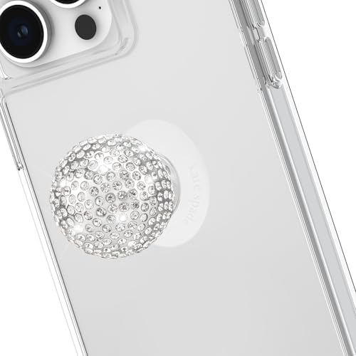 Discover the kate spade new york Signature Grip and Stand – A Stylish Suction Cup Phone Holder for Seamless Connectivity and Effortless Wireless Charging – Set in Stone Color – Perfectly Compatible with Modern Smartphones for Enhanced Functionality and Elegant Aesthetics