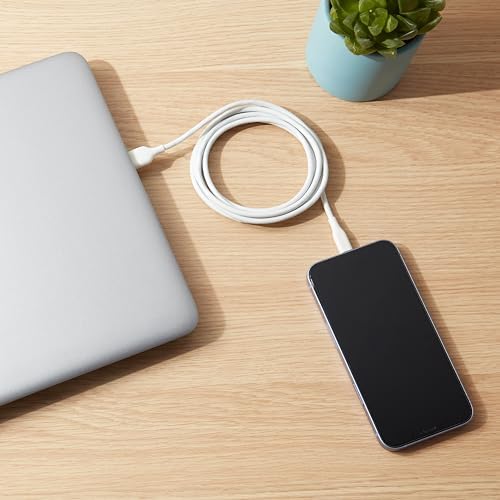 Amazon Basics MFi Certified 2-Pack Lightning Charger Cables – 6 Foot USB-A to Lightning, Optimized for i Phone 14, 13, 12, 11, X, Xs Pro, Pro Max, Plus & i Pad – Durable ABS Design for Fast Charging & Data Syncing, Sleek Black Finish, Essential Backup Solution