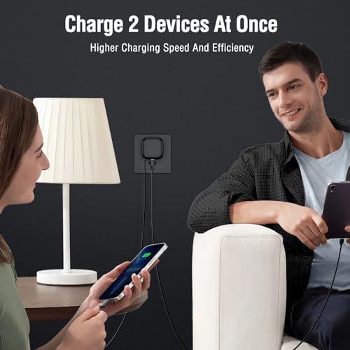 Revolutionary 35 W PD Retractable Charger for i Phone – Versatile Dual Type C Power Adapter with 31.5-Inch Cable | Fast Charging Solution for i Phone 14/13 Pro Max, i Pad, & Air Pods | Compact, Tangle-Free Design for Effortless On-the-Go Power Management