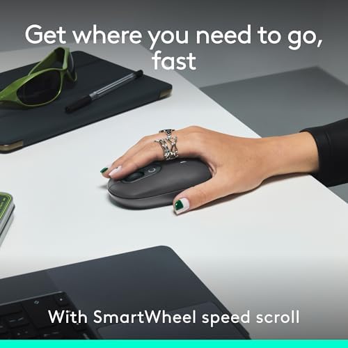 Elevate Your Workspace with the Logitech POP ICON Wireless Bluetooth Keyboard – Stylish Graphite & White Design, Effortless Multi-Device Switching, Comfortable Low-Profile Typing, and Customizable Keys for Enhanced Productivity on Laptops, Tablets, and PCs