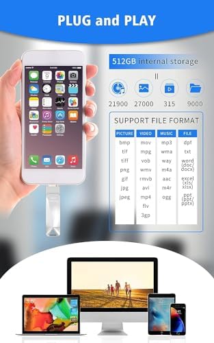 Revolutionize Your Data Storage with the 512 GB MFi Certified USB Flash Drive for i Phone – Stylish Photo Stick for Seamless Backup and High-Speed Transfers, Perfect for i Pad, i Phone, and Computer Users on the Go!