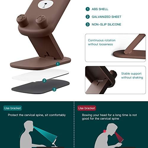 Cute Cell Phone Stand Foldable Adjustable Animal Phone Holder for Desk Silicone Protection Compatible with iPhone 16 15 14 13 12 Pro Max iPad Tablet Desk Accessories (Green Bear) – Enhanced Compatibility and Speed