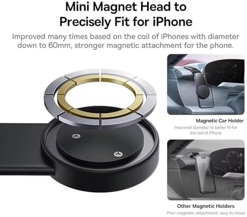 Hands Free Foldable Magnetic Stand Rotation car Dashboard Stand 360 Degree 15W Fast Charge Phone Holder Wireless Charging car Mount – Enhanced Compatibility and Speed