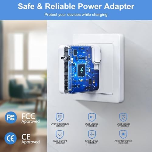Ultra-Fast 100 W USB-C Charger for Mac Book Pro & Air – Compact Power Adapter with Enhanced Charging Efficiency for 13-16 Inch Models | Compatible with All USB-C Devices | Safety Certified with Smart Chip Protection – Perfect for On-the-Go Power Needs