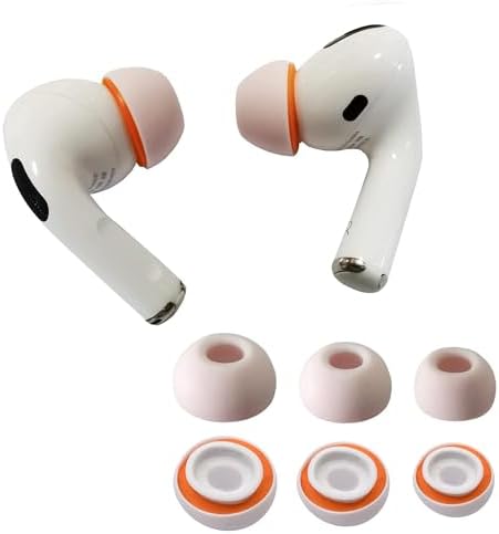 Enhance Your Air Pods Pro Sound with Premium Hybrid Memory Foam & Silicone Ear Tips – Ultimate Comfort, Superior Noise Isolation, and Secure Anti-Slip Fit in Medium Size (Grey) – Perfectly Compatible with Charging Case for Effortless Listening