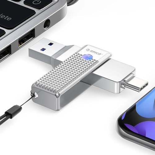 Unlock lightning-fast data transfers with the ORICO 128 GB USB C Flash Drive, a versatile 2-in-1 external SSD designed for the modern tech user. Featuring cutting-edge USB 3.2 Type C connectivity, this high-speed memory stick delivers exceptional read speeds up to 405 MB/s, making it the ideal choice for seamless file access and transfers. Effortlessly connect with your Mac Book, i Phone 15, tablets, laptops, and USB-C smartphones, ensuring compatibility across all your devices. Crafted for durability and efficiency, the innovative heat dissipation design keeps the drive cool during intense usage, enhancing its lifespan. Compact and portable, it’s the perfect companion for students and professionals on the go, allowing you to back up important documents or expand your storage without hassle. Experience the perfect blend of speed, reliability, and convenience with the ORICO USB C Flash Drive—your ultimate data transfer solution.