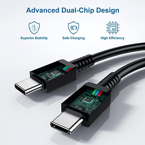 Ultra-Fast 25 W PD Type C Charger Duo with 6 ft USB-C Cables – Essential Charging Set for Android Galaxy S25, S24, S23, S22, S21, Note Series – Compact Design, Enhanced Safety Features, Ideal for Home & Travel