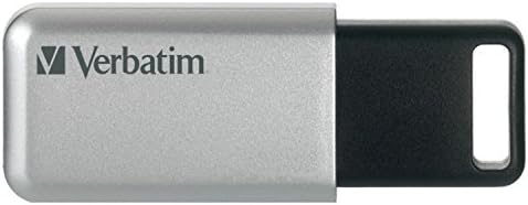 Verbatim 16 GB Secure Pro USB 3.0 Flash Drive – AES 256 Encryption for Ultimate Data Security, Lightning-Fast Transfers, Sleek Silver Design – Perfect for Safe File Storage on PCs and Macs