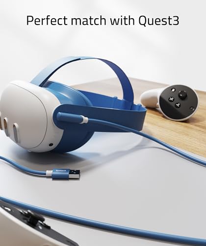 Syntech 16 FT Link Cable for Oculus Quest 3 & PCVR – High-Speed USB 3.0 to USB C Cable for Enhanced Gaming Experience – Compatible with Meta Quest 2, Pro, Pico 4 & More – Durable, Flexible Design for Seamless VR Connectivity