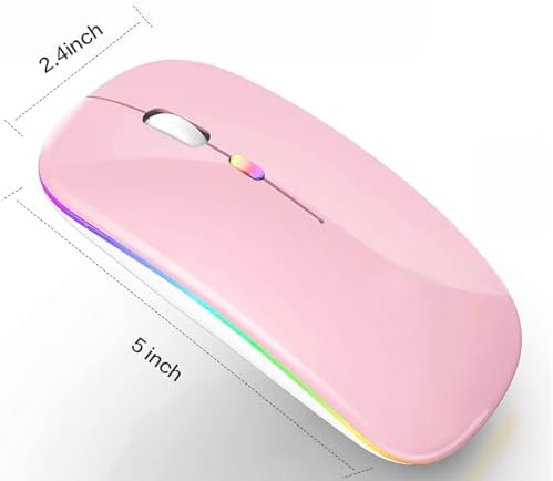 Sleek Bluetooth Wireless Mouse for Mac, Windows & i Pad – Ergonomic Design, High-Precision Navigation, Rechargeable & Dual-Mode Compatibility (Gray & Black) – Elevate Your Productivity with Clutter-Free Connectivity
