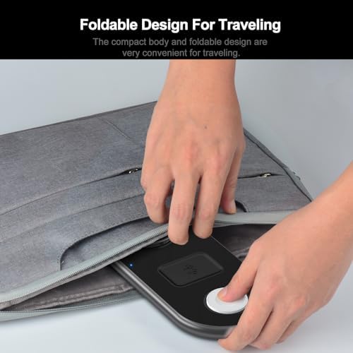 2025 Enhanced 3-in-1 Charging Station for Apple Devices | Fast Magnetic Mag-Safe Wireless Charger for i Phone 16/15/14/13/12, Apple Watch 1-10/Ultra, & Air Pods Pro | Sleek Silver Design | Compact & Portable Charging Solution for Home and Travel | Superior Compatibility and Rapid Charging Efficiency