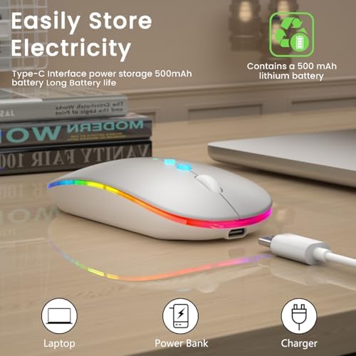 Elevate Your Computing Experience with the Q23 S Black Wireless Mouse – Rechargeable, Dual Mode USB-A & Type-C, Silent Operation, and 3 Adjustable DPI for Ultimate Precision and Versatility Across Laptops, Macs, PCs, and Android Devices
